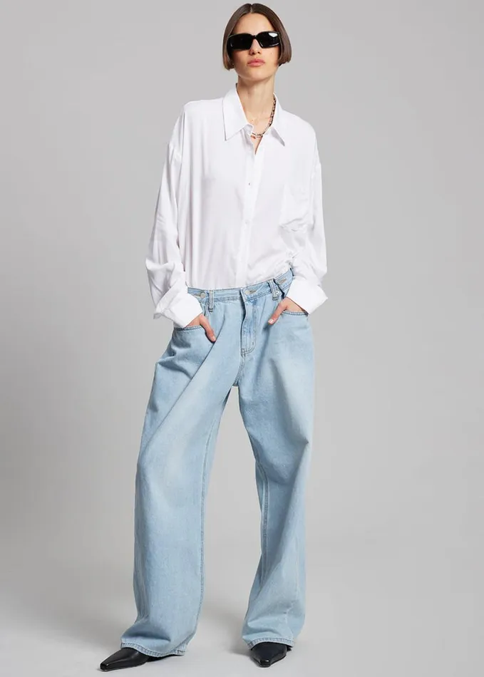 Clothing Women The Frankie Shop Hayla Denim Pants 8211 Light Wash