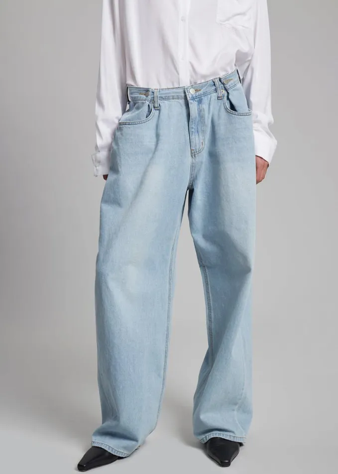 Clothing Women The Frankie Shop Hayla Denim Pants 8211 Light Wash