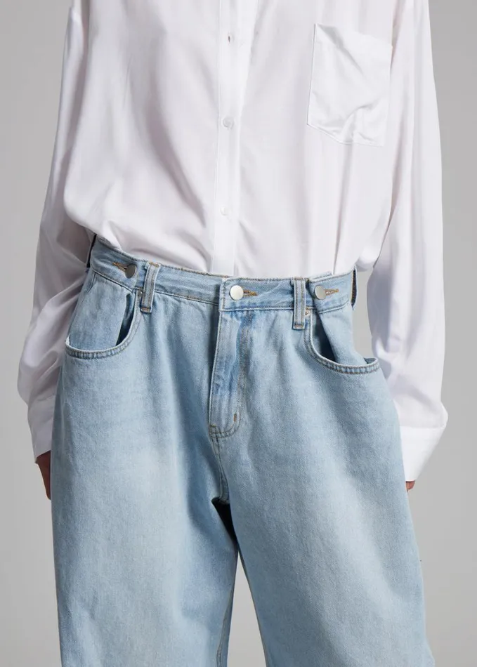 Clothing Women The Frankie Shop Hayla Denim Pants 8211 Light Wash
