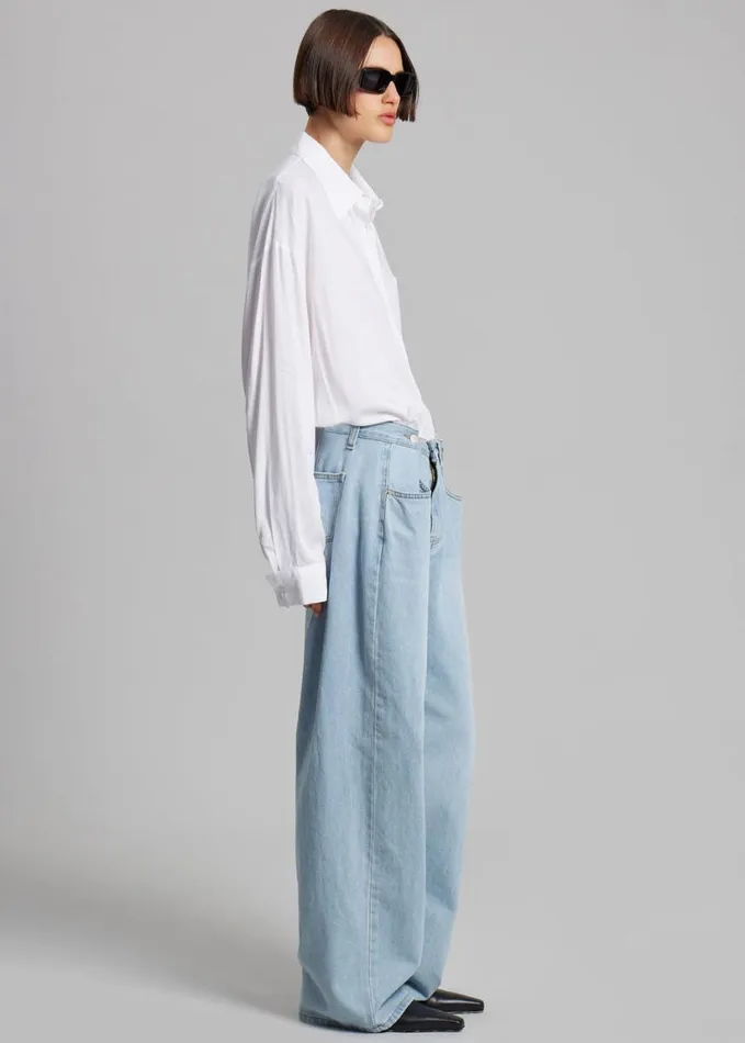 Clothing Women The Frankie Shop Hayla Denim Pants 8211 Light Wash