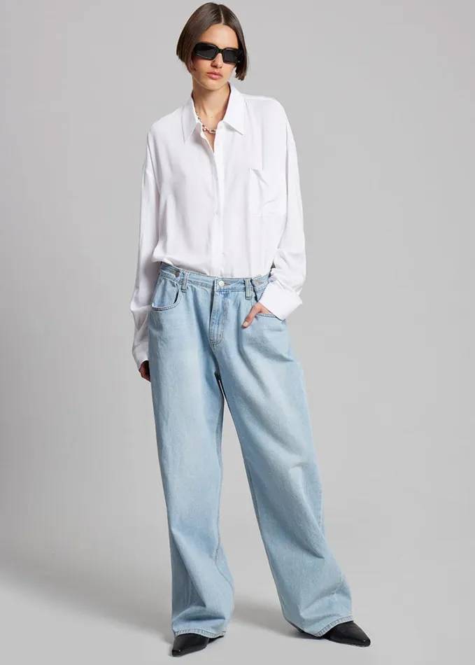 Clothing Women The Frankie Shop Hayla Denim Pants 8211 Light Wash