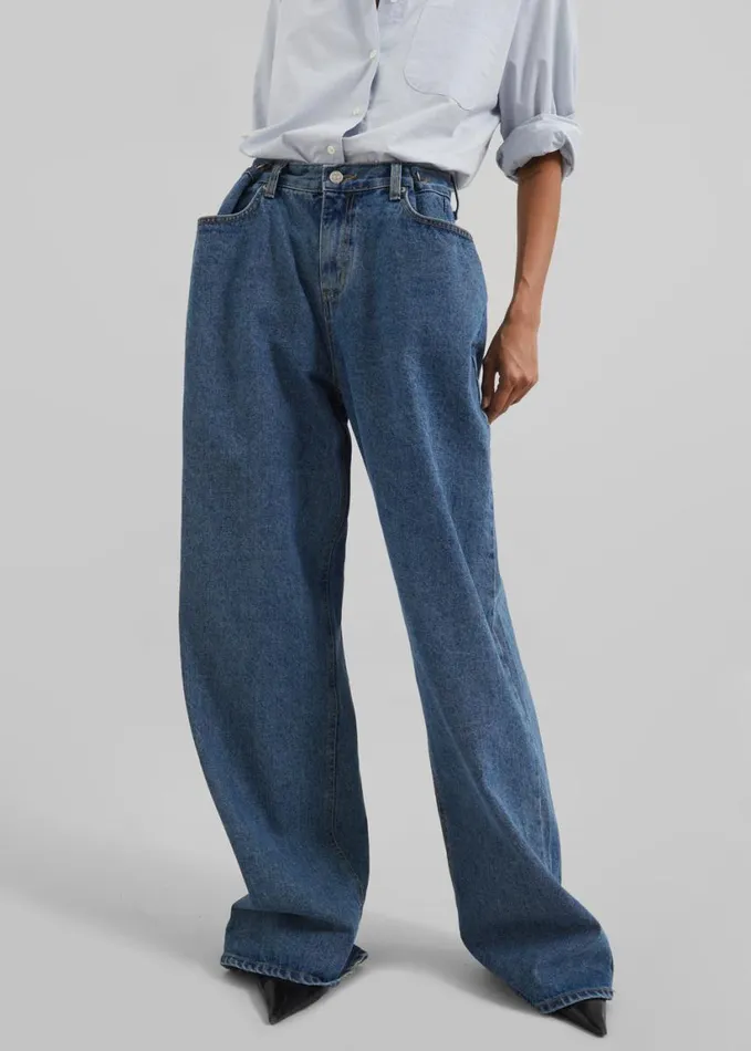 Clothing Women The Frankie Shop Hayla Denim Pants 8211 Medium Wash