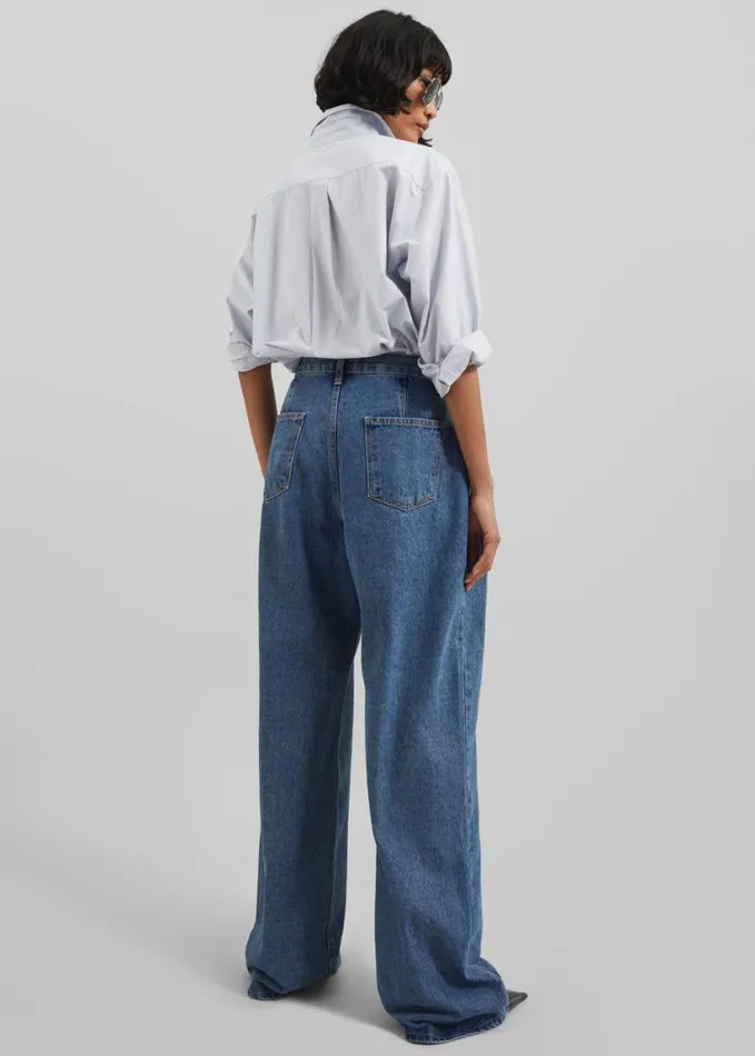 Clothing Women The Frankie Shop Hayla Denim Pants 8211 Medium Wash