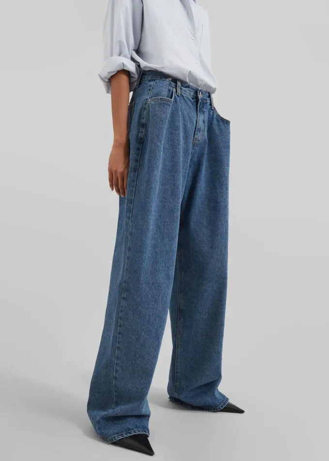 Clothing Women The Frankie Shop Hayla Denim Pants 8211 Medium Wash