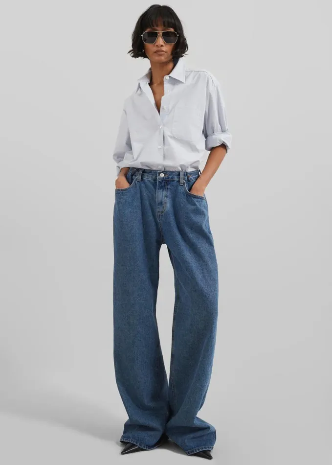 Clothing Women The Frankie Shop Hayla Denim Pants 8211 Medium Wash