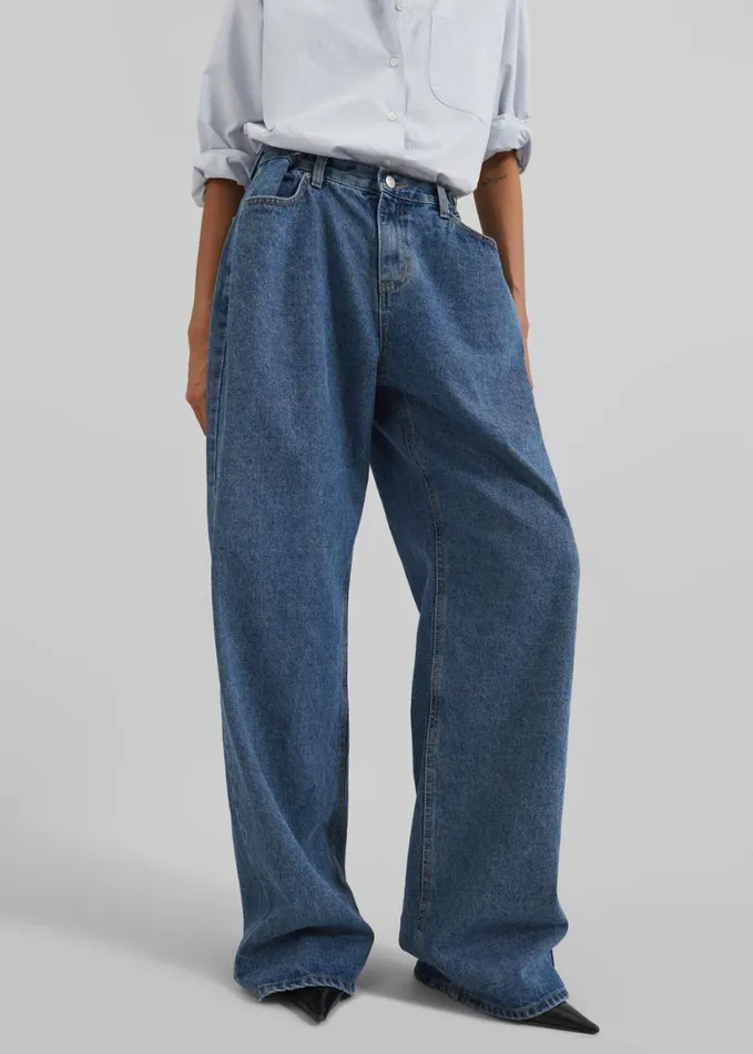 Clothing Women The Frankie Shop Hayla Denim Pants 8211 Medium Wash