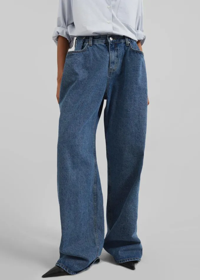 Clothing Women The Frankie Shop Hayla Denim Pants 8211 Medium Wash