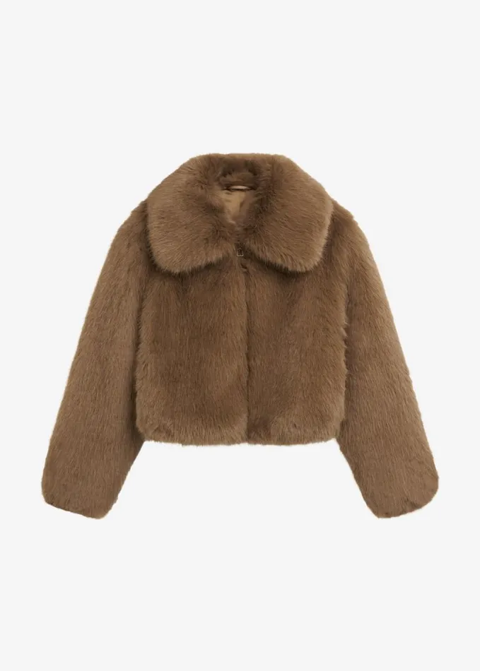Clothing Women The Frankie Shop Hope Faux Fur Jacket 8211 Camel