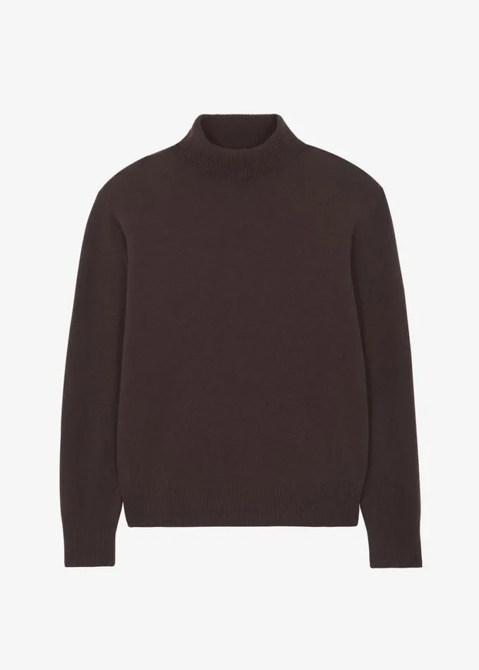 Clothing Women The Frankie Shop Ines Thin Padded Turtleneck 8211 Brown