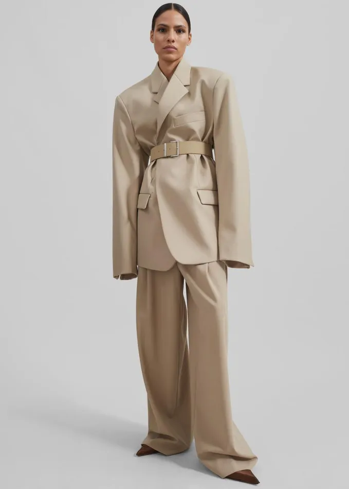Clothing Women The Frankie Shop Iva Blazer 8211 Beige