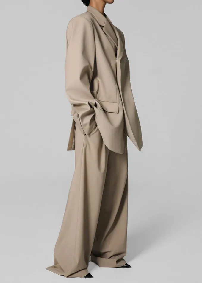Clothing Women The Frankie Shop Iva Blazer 8211 Beige