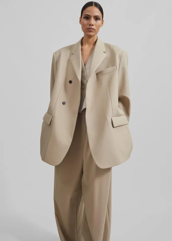 Clothing Women The Frankie Shop Iva Blazer 8211 Beige