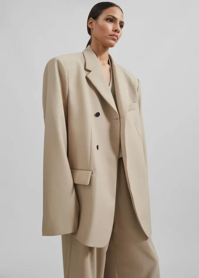 Clothing Women The Frankie Shop Iva Blazer 8211 Beige