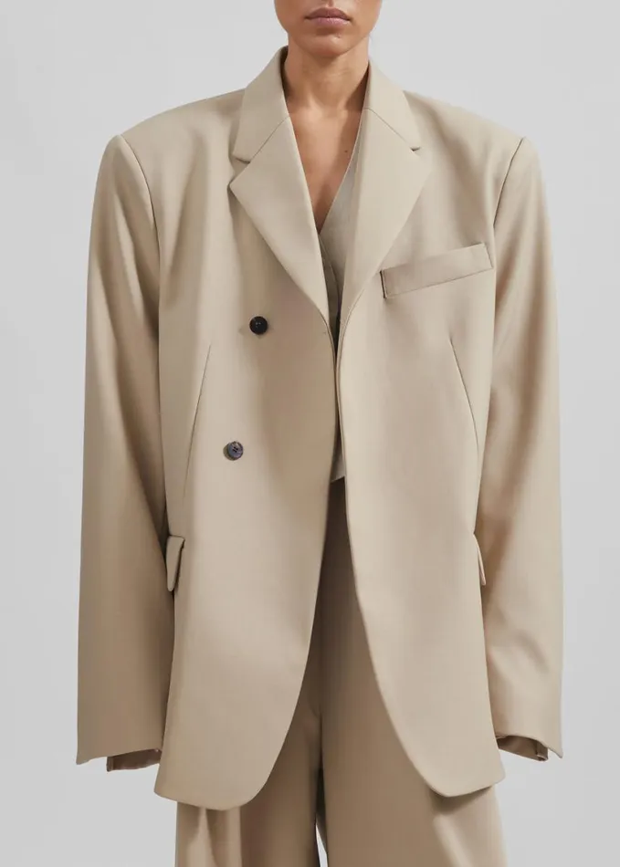 Clothing Women The Frankie Shop Iva Blazer 8211 Beige