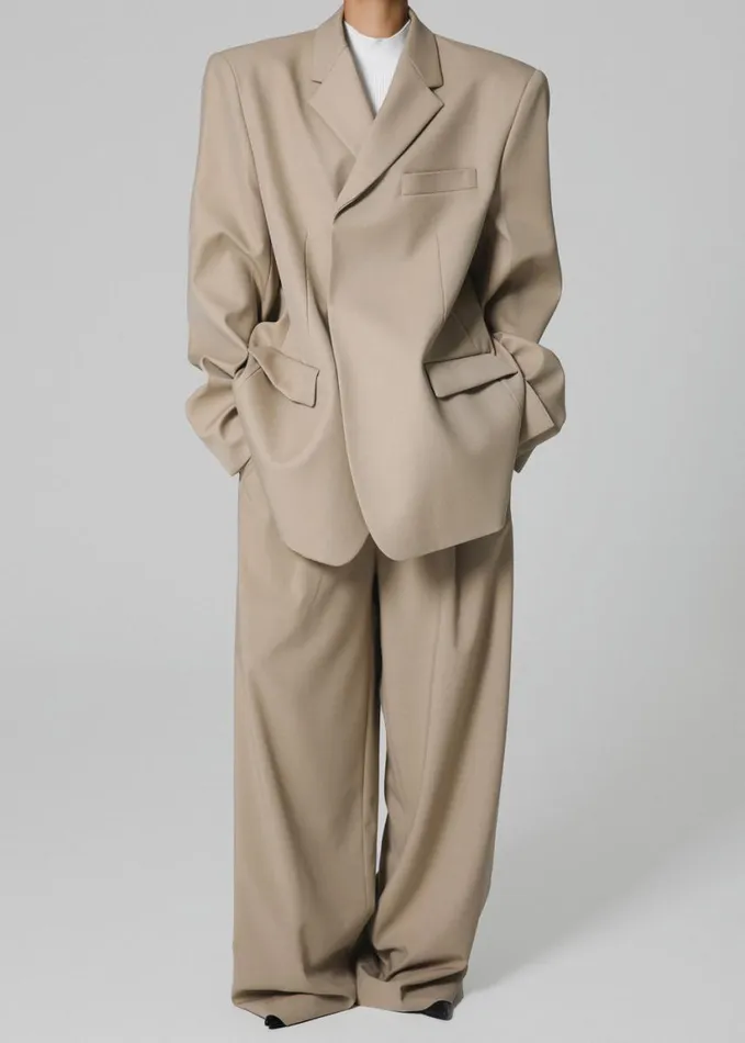 Clothing Women The Frankie Shop Iva Blazer 8211 Beige