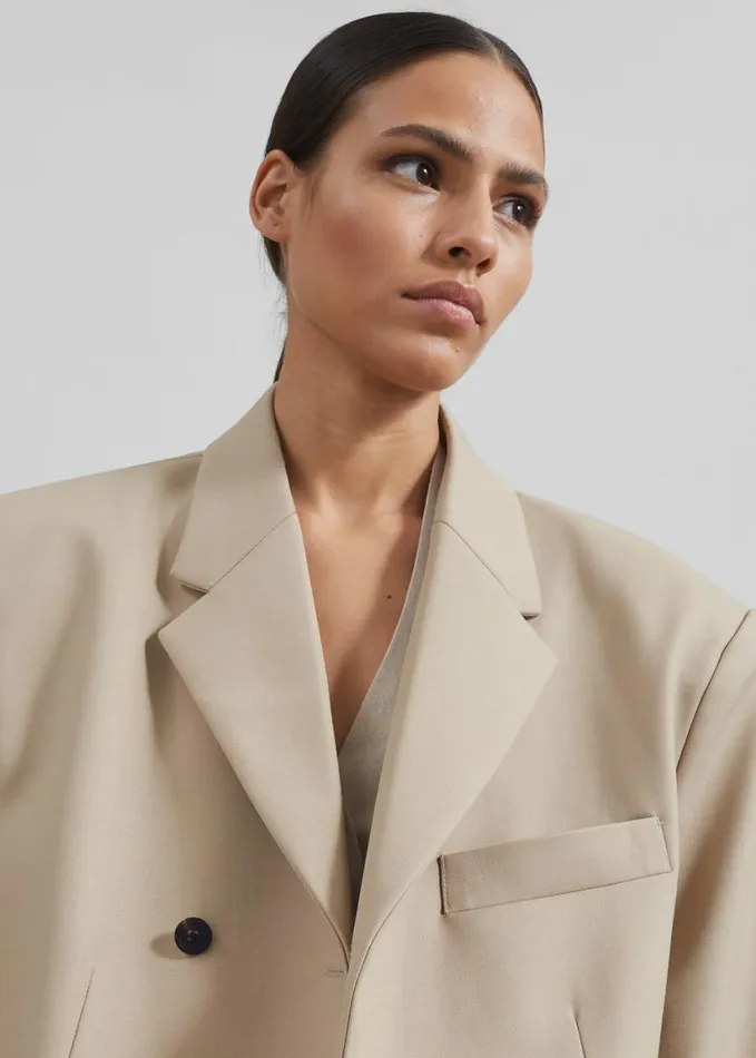 Clothing Women The Frankie Shop Iva Blazer 8211 Beige
