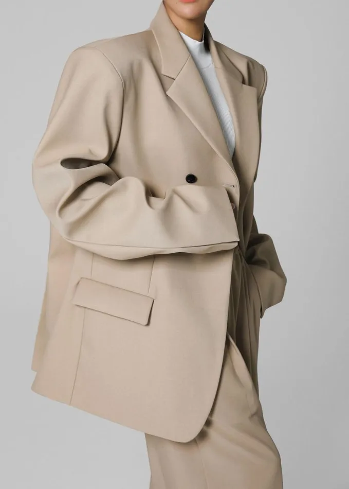 Clothing Women The Frankie Shop Iva Blazer 8211 Beige