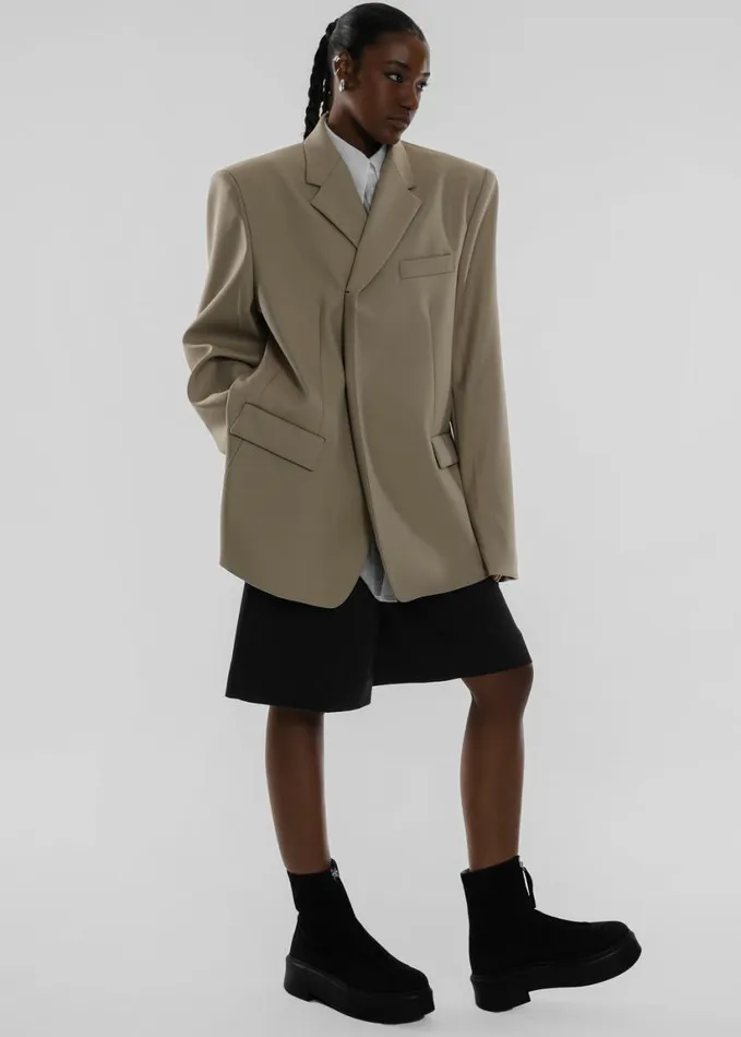 Clothing Women The Frankie Shop Iva Blazer 8211 Beige