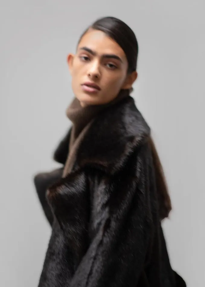 Clothing Women The Frankie Shop Joni Faux Fur Coat 8211 Dark Espresso