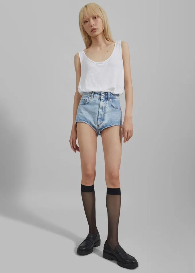 Clothing Women The Frankie Shop Josie Scoop Neck Tank Top 8211 White