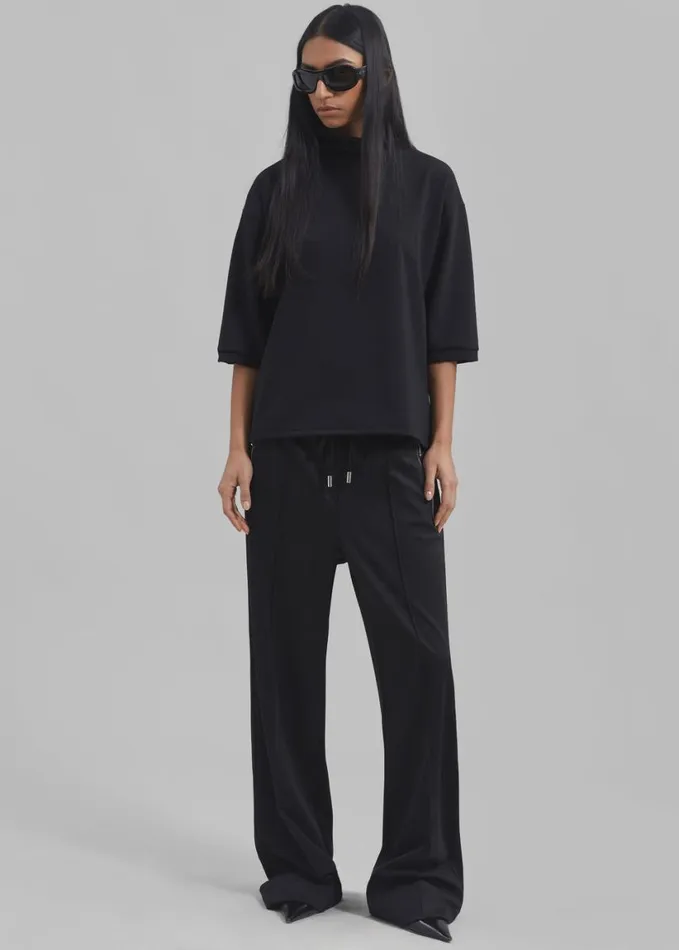 Clothing Women The Frankie Shop JW Anderson Bootcut Track Pants 8211 Black