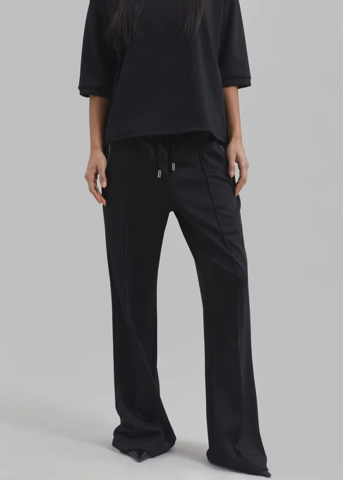 Clothing Women The Frankie Shop JW Anderson Bootcut Track Pants 8211 Black