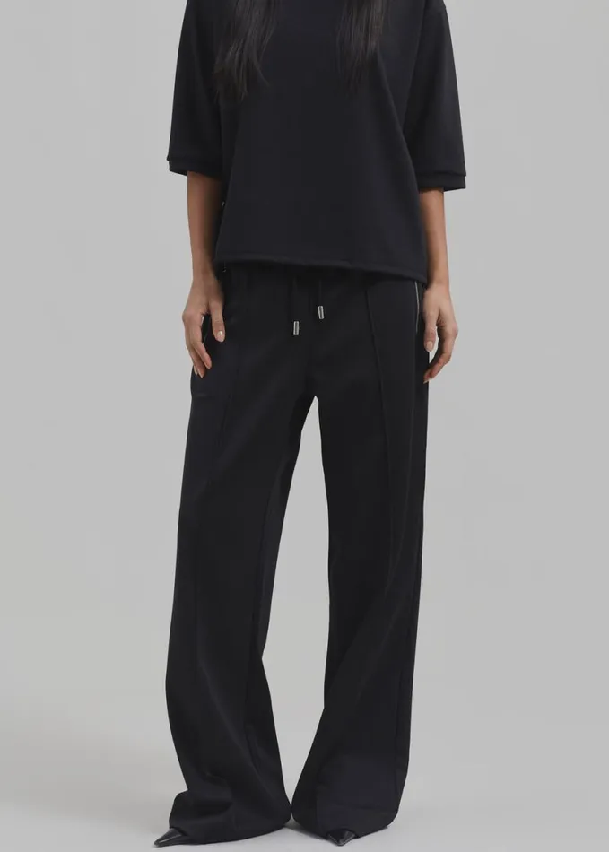 Clothing Women The Frankie Shop JW Anderson Bootcut Track Pants 8211 Black