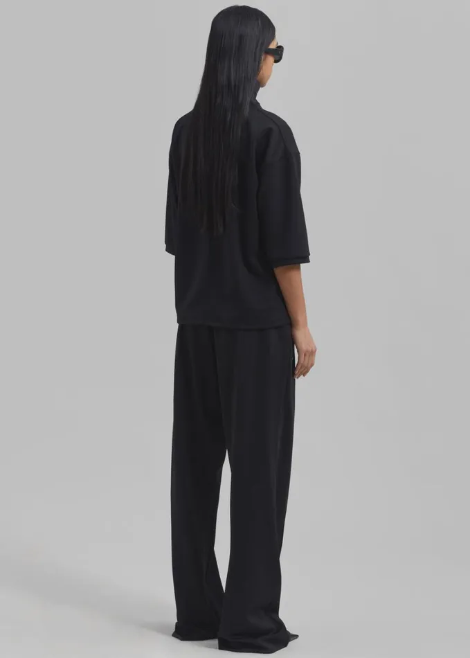 Clothing Women The Frankie Shop JW Anderson Bootcut Track Pants 8211 Black