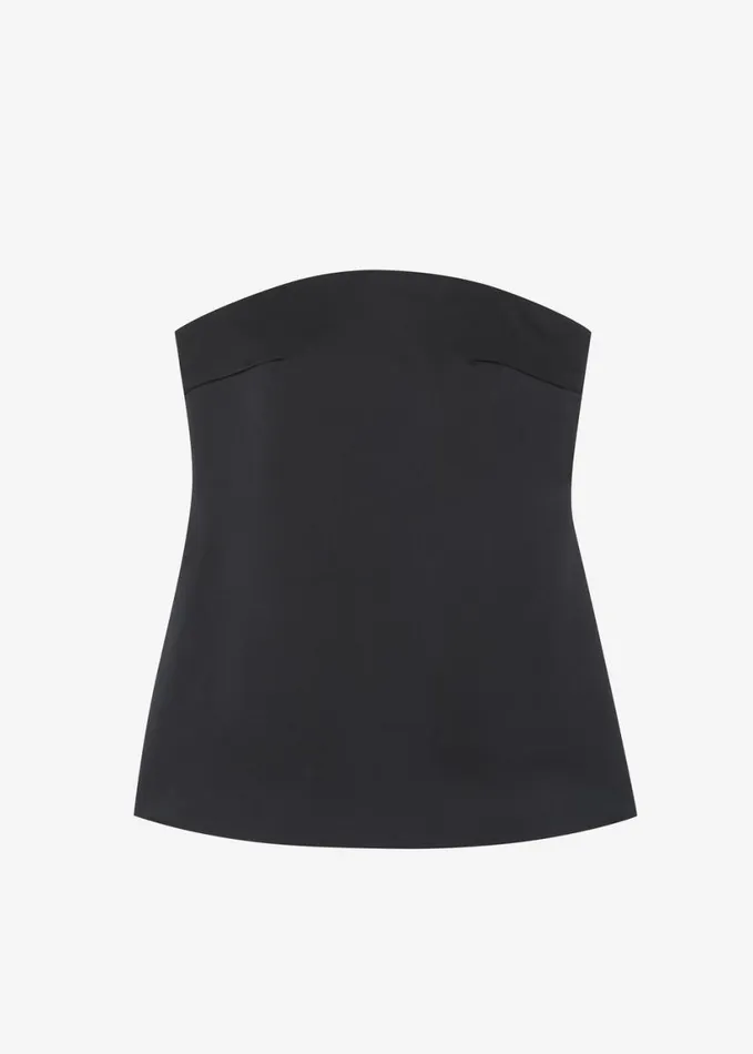 Clothing Women The Frankie Shop Kit Satin Strapless Top 8211 Black