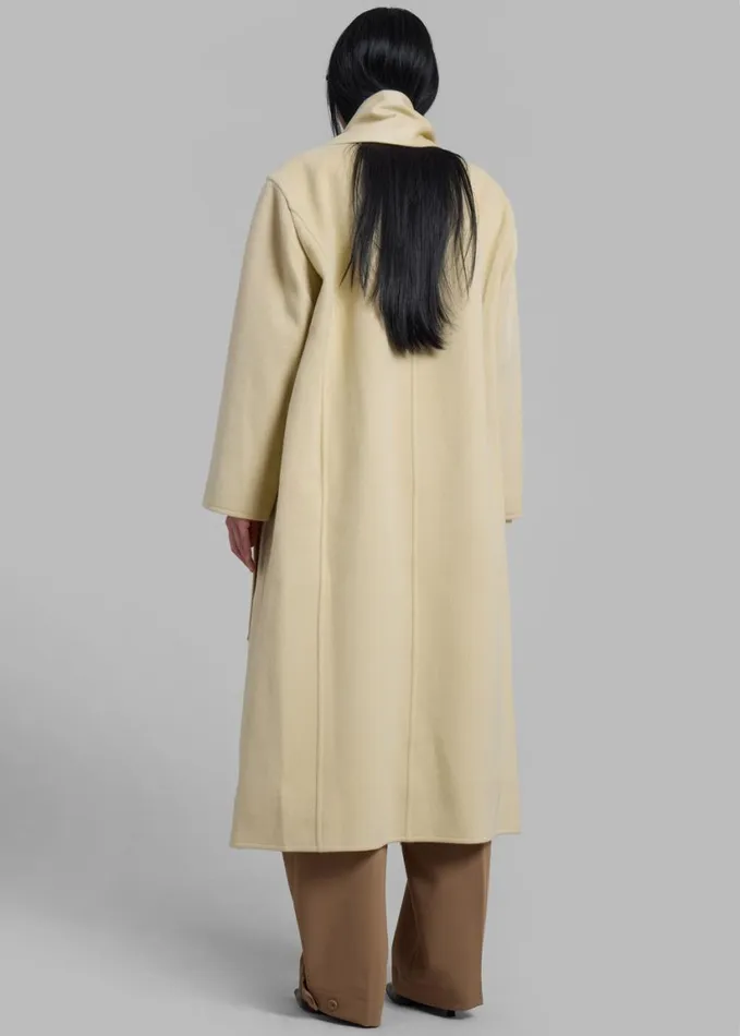Clothing Women The Frankie Shop Kiva Wool Coat 8211 Beige