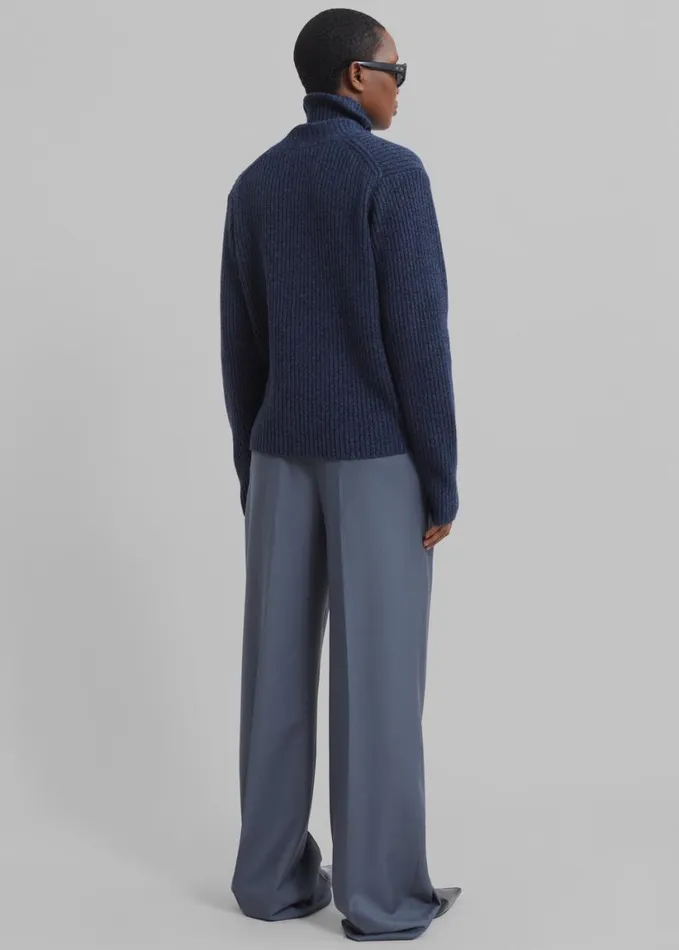 Clothing Women The Frankie Shop Koda Wool Turtleneck 8211 Navy
