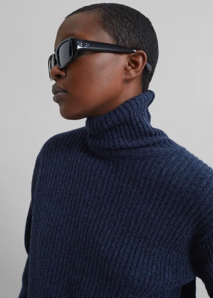 Clothing Women The Frankie Shop Koda Wool Turtleneck 8211 Navy