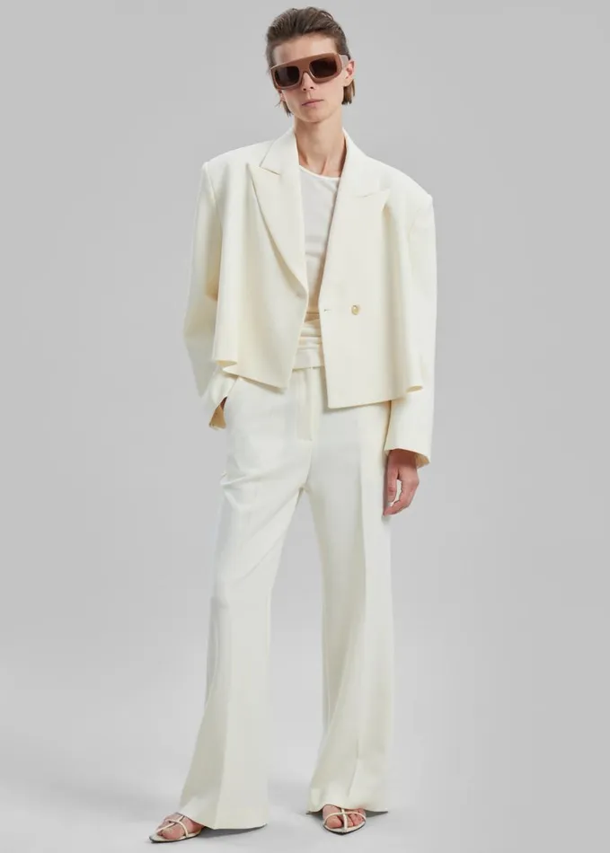Clothing Women The Frankie Shop Layne Trousers 8211 Off White