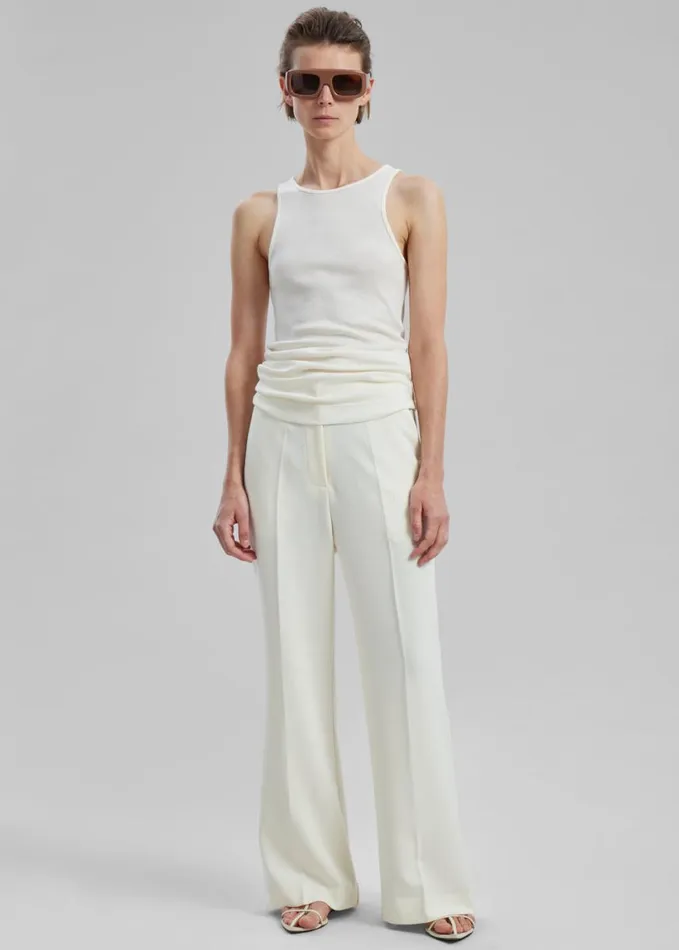 Clothing Women The Frankie Shop Layne Trousers 8211 Off White