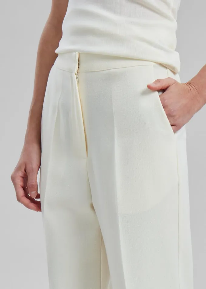 Clothing Women The Frankie Shop Layne Trousers 8211 Off White