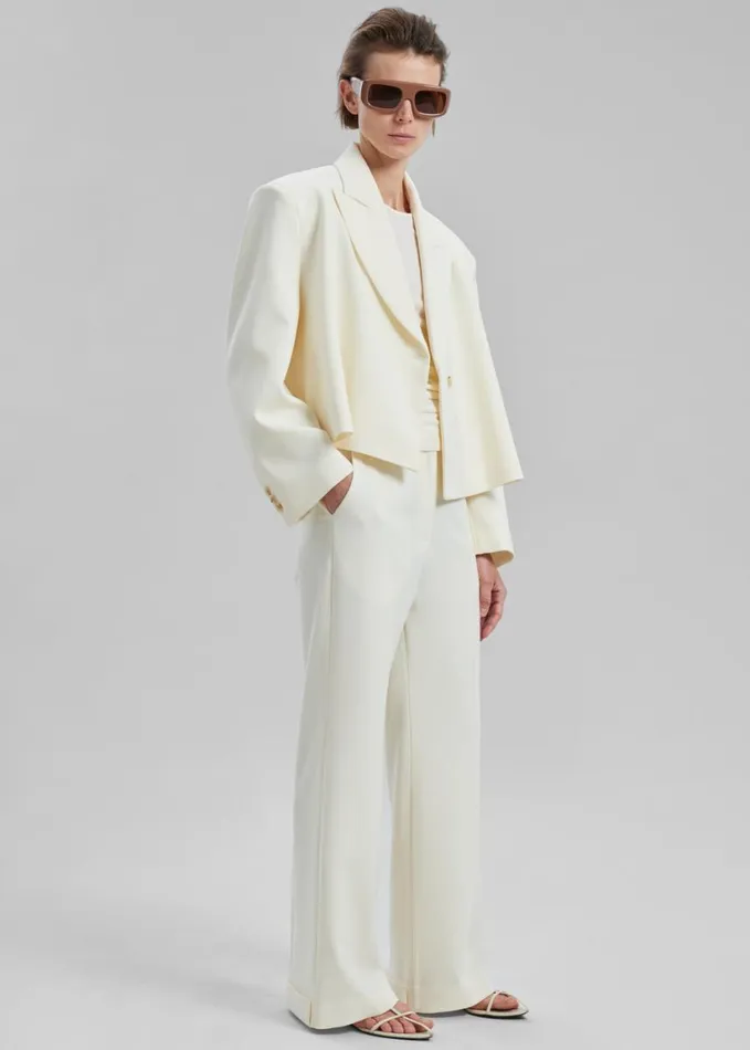 Clothing Women The Frankie Shop Layne Trousers 8211 Off White