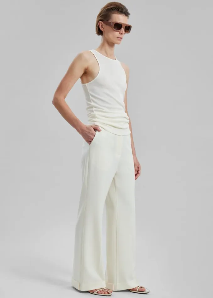 Clothing Women The Frankie Shop Layne Trousers 8211 Off White
