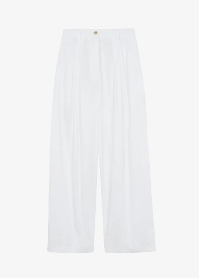 Clothing Women The Frankie Shop Lea Cotton Trousers 8211 White