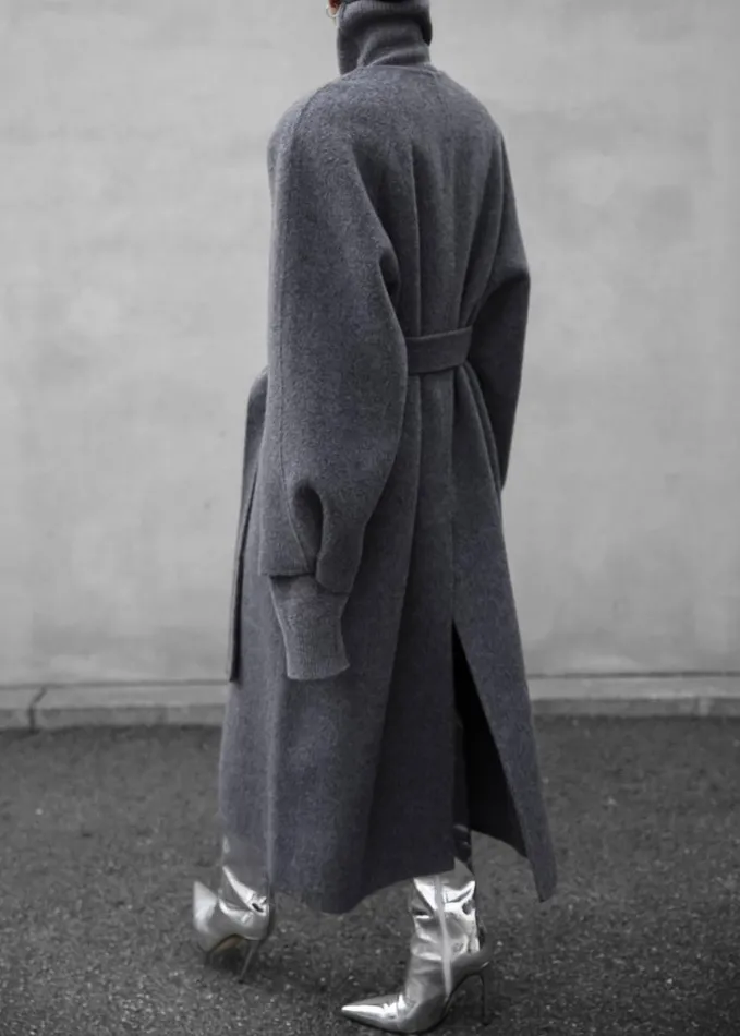 Clothing Women The Frankie Shop Leon Wool Coat 8211 Grey