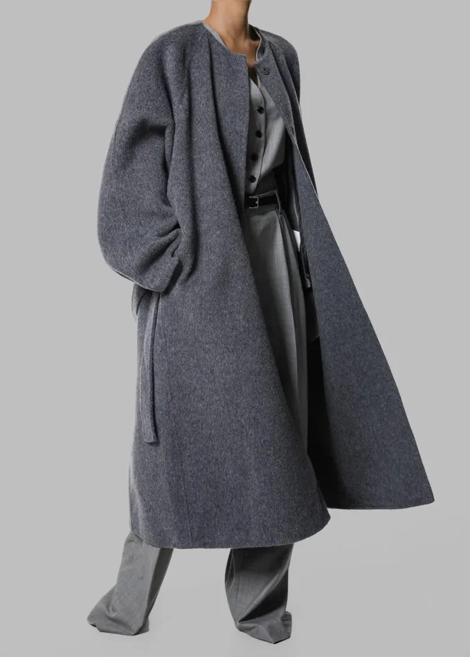 Clothing Women The Frankie Shop Leon Wool Coat 8211 Grey