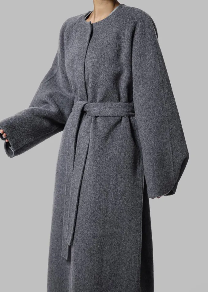 Clothing Women The Frankie Shop Leon Wool Coat 8211 Grey