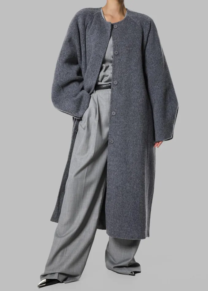 Clothing Women The Frankie Shop Leon Wool Coat 8211 Grey