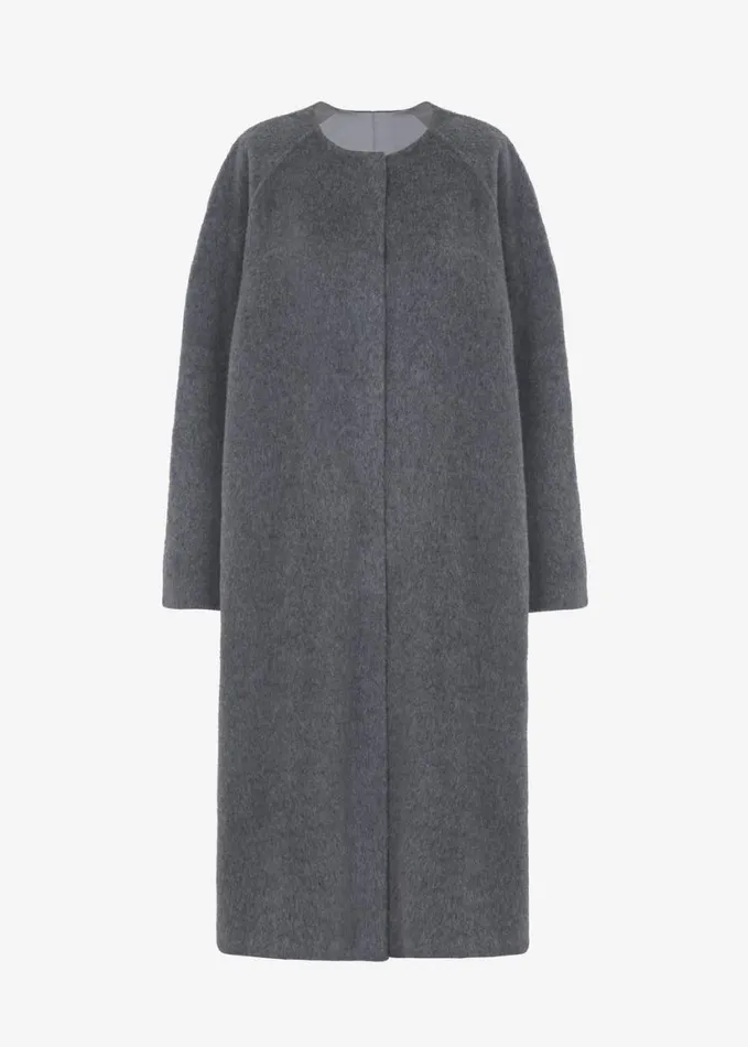 Clothing Women The Frankie Shop Leon Wool Coat 8211 Grey