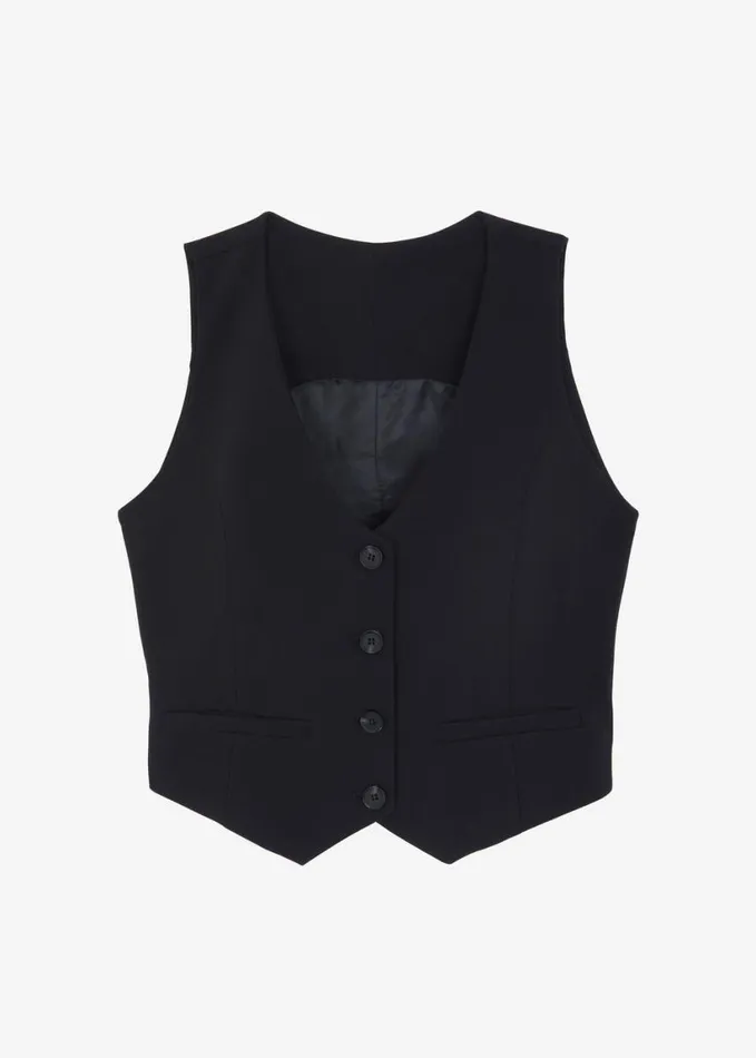 Clothing Women The Frankie Shop Lillian Vest 8211 Black