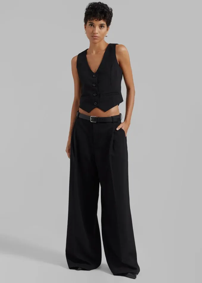 Clothing Women The Frankie Shop Lillian Vest 8211 Black