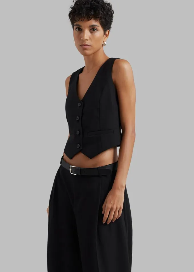 Clothing Women The Frankie Shop Lillian Vest 8211 Black