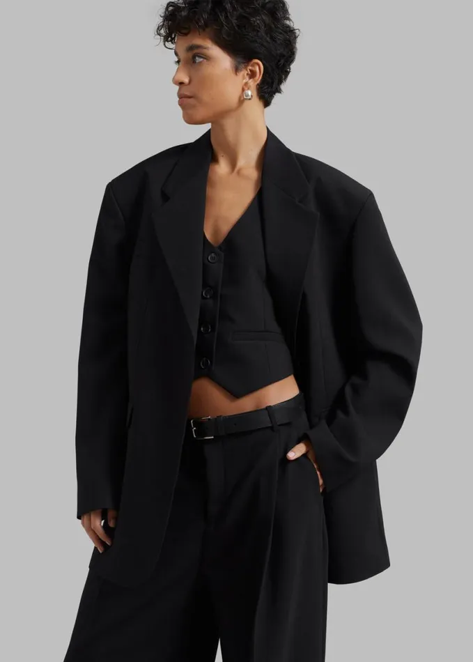Clothing Women The Frankie Shop Lillian Vest 8211 Black
