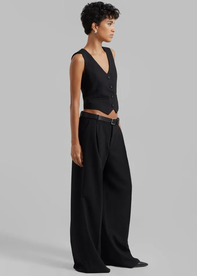 Clothing Women The Frankie Shop Lillian Vest 8211 Black
