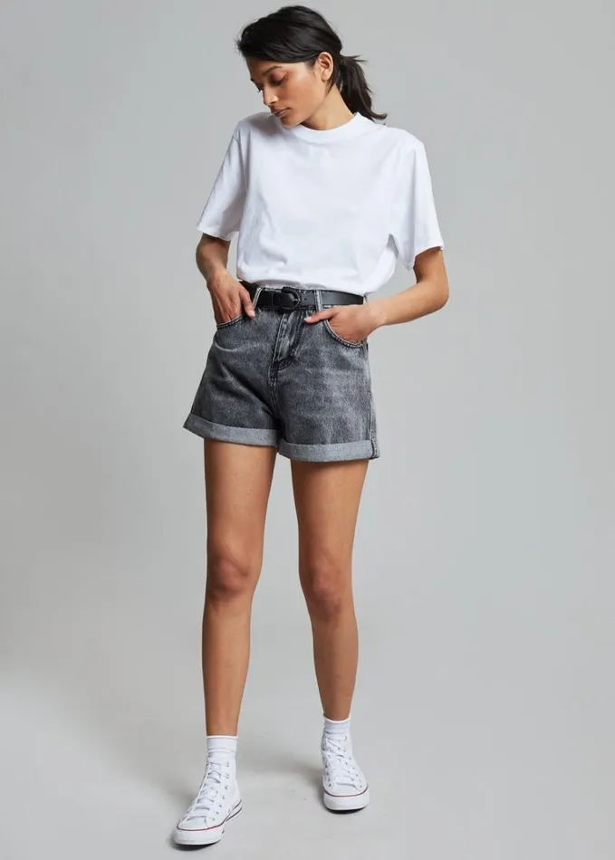 Clothing Women The Frankie Shop Lilou Simple Tee 8211 Optic White