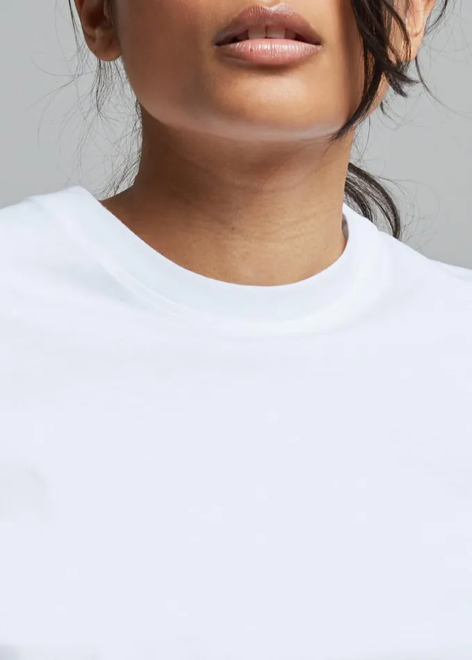 Clothing Women The Frankie Shop Lilou Simple Tee 8211 Optic White